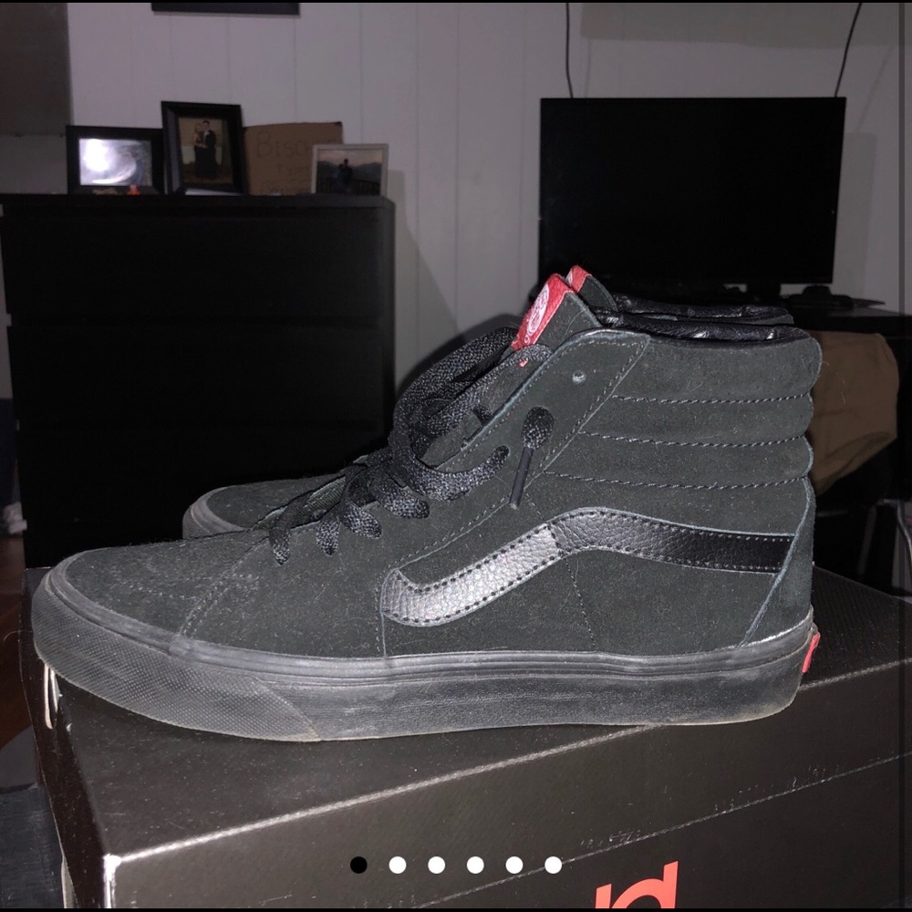 Triple Black High Top Vans